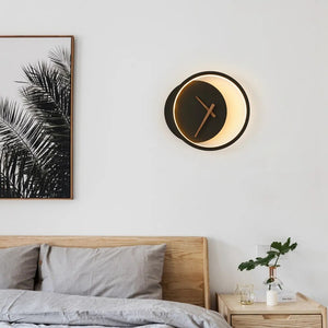 LED Clock Wall Lamp