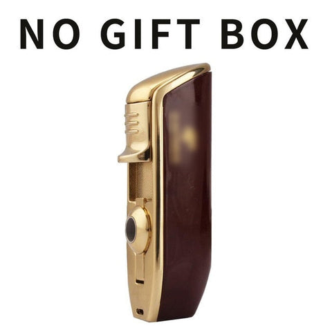 Image of Metal Windproof Pocket Cigar Lighter 3 Jet Blue Flame