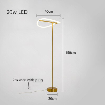 Image of Modern Golden Led Chandelier Shiny Line