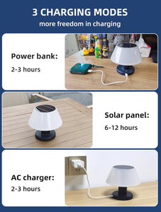 Solar Powered Table Led Lamp Outdoor Modern