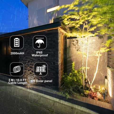 Image of Solar Spotlight Waterproof IP65 Solar Powered LED