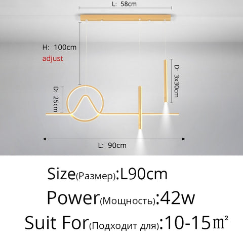 Image of Nordic Modern Minimalist Led Chandelier