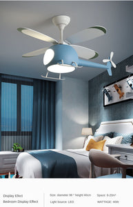 Children's Room Airplane Ceiling Fan Lights