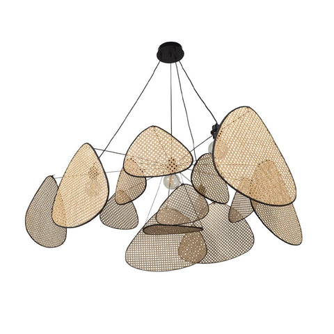 Image of Modern Leaf Grid Rural Hand Made Art Chandelier