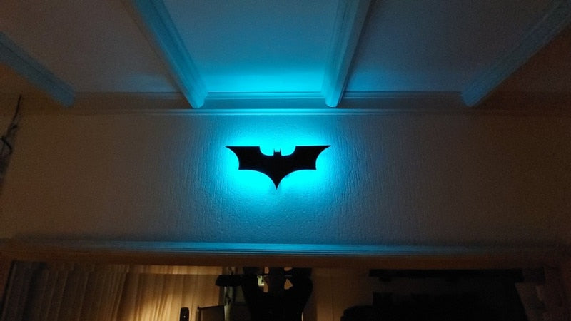 Batman LED Wall Light with Wireless Remote Control and Color