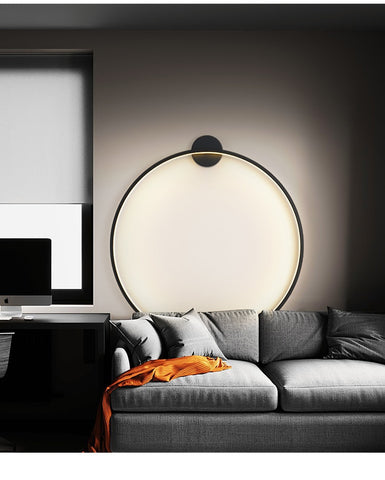 Image of New Modern LED Wall Lights Circle Background Decoration Lamps