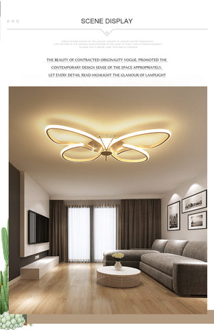 Image of Modern LED Butterfly LED Ceiling Lamp Dimmable