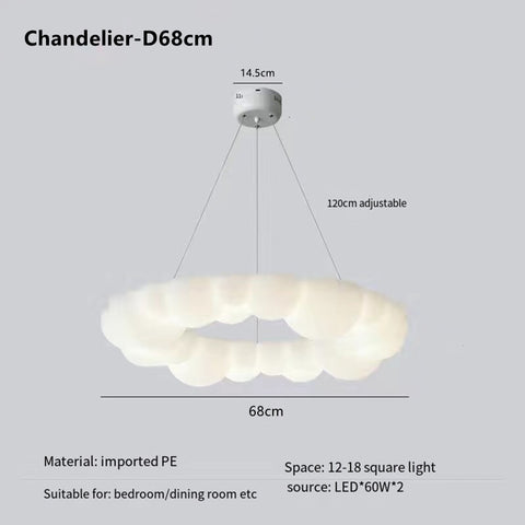 Image of Modern Cloud LED Ceiling Pendant Chandelier