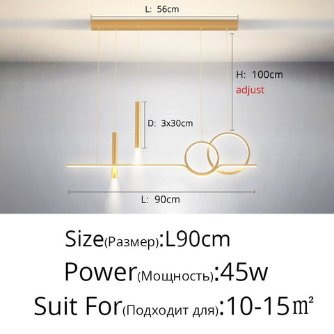 Image of Nordic Minimalist Decoration Led Chandelier