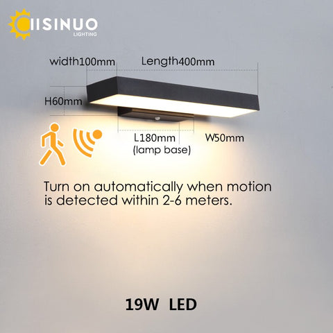 Image of LED Dusk to Dawn Motion Sensor Outdoor Modern Lights IP54