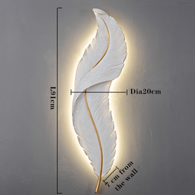 Image of Led Feather Wall Lamp