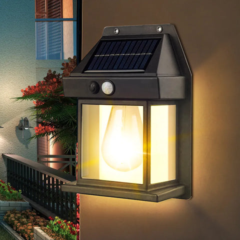 Image of New Outdoor Solar Power Lamp with Motion Sensor