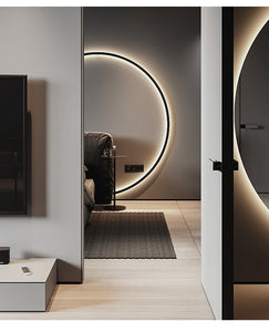 New Modern LED Wall Lights Circle Background Decoration Lamps