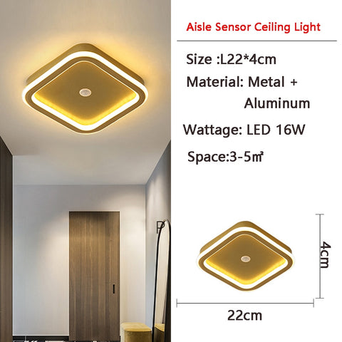 Image of Human PIR Motion Sensor LED Ceiling Lamp for Bedroom Corridor