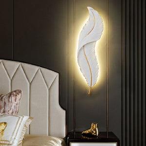 White Feather Wall Nordic Lamp