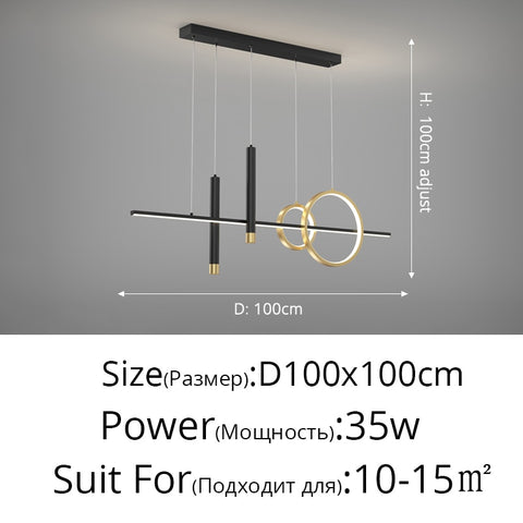 Image of Nordic Modern Minimalist Led Chandelier