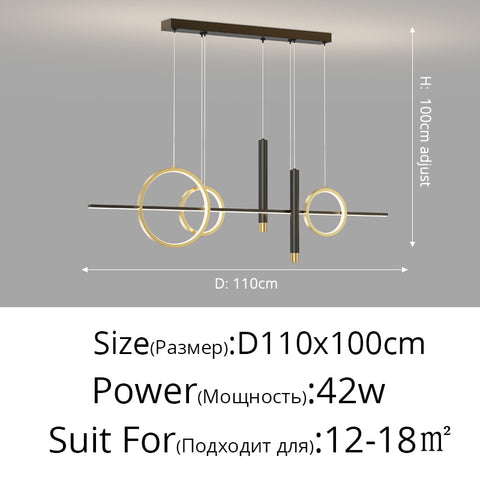 Image of Nordic Modern Minimalist Led Chandelier
