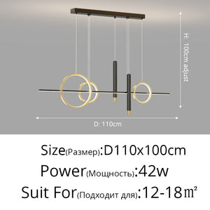 Nordic Modern Minimalist Led Chandelier
