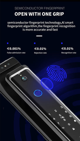 Image of New Fingerprint Door Lock 3D Face Recognition Smart Door Lock
