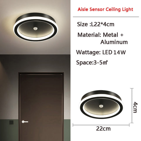 Image of Human PIR Motion Sensor LED Ceiling Lamp for Bedroom Corridor