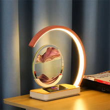 Load image into Gallery viewer, 3D Sand of Time Lamp with Touch Dimming &amp; Mobile Phone Wireless Charging
