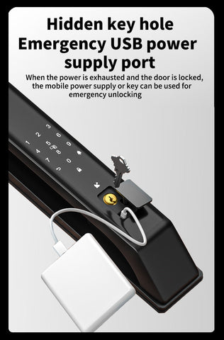 Image of New Fingerprint Door Lock 3D Face Recognition Smart Door Lock