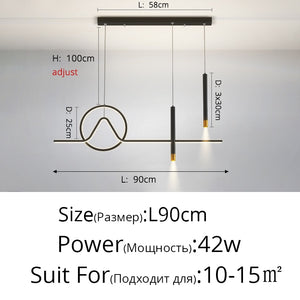 Nordic Modern Minimalist Led Chandelier