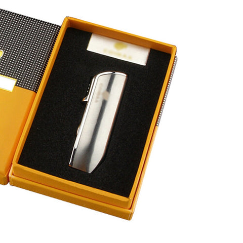 Image of Metal Windproof Pocket Cigar Lighter 3 Jet Blue Flame