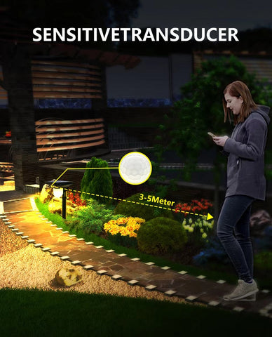Image of Solar Powered Motion Sensor Pathway Light Waterproof