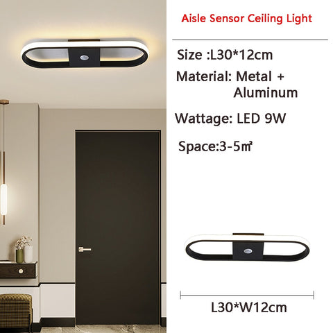 Image of Human PIR Motion Sensor LED Ceiling Lamp for Bedroom Corridor