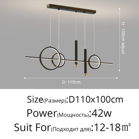 Image of Nordic Modern Minimalist Led Chandelier