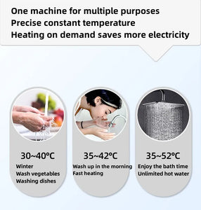 HYUNDAI Electric Water Heater Bathroom Shower Instantaneous Rapid Heating