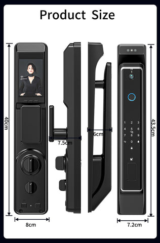 Image of New Fingerprint Door Lock 3D Face Recognition Smart Door Lock