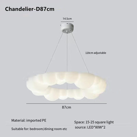 Image of Modern Cloud LED Ceiling Pendant Chandelier