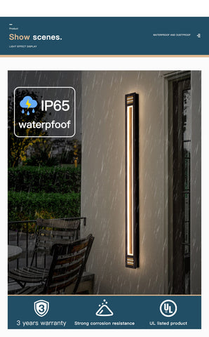 Image of Waterproof Long Outdoor Wall LED Lighting IP65