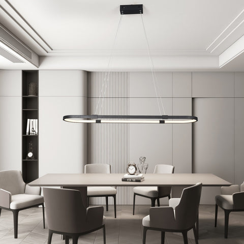 Image of NEO Gleam Minimalist Modern Chandelier For Dining Room Kitchen Bar