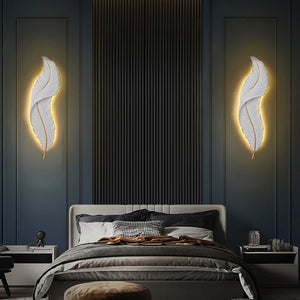 White Feather Wall Nordic Lamp