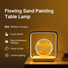 Load image into Gallery viewer, Sands of Time 2 in 1 Wireless Charging Table Lamp