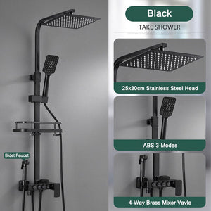 Thermostatic Digital Display Rain Shower Faucet Bidet Faucet Spout Faucet Bathroom Faucet Set