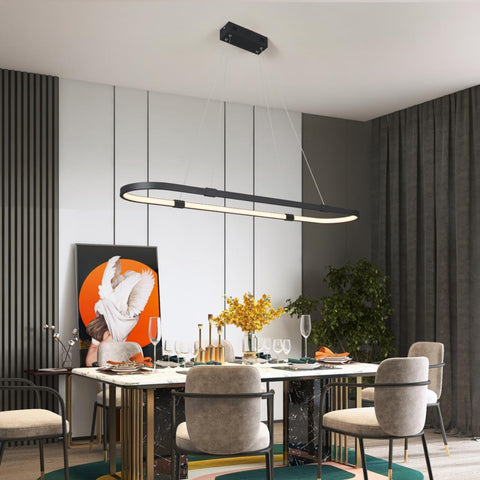 Image of NEO Gleam Minimalist Modern Chandelier For Dining Room Kitchen Bar