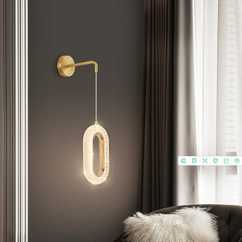 Image of Luxury Gold Nordic Interior LED Wall Light Fixture