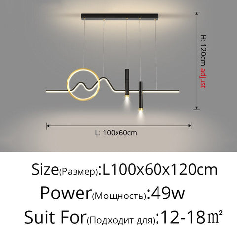 Image of Nordic Minimalist Decoration Led Chandelier