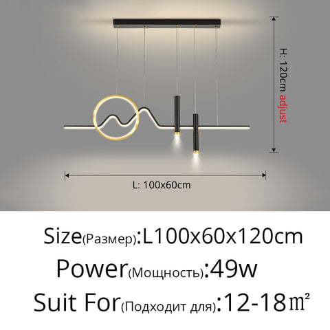 Image of Nordic Modern Minimalist Led Chandelier