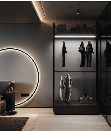 Image of New Modern LED Wall Lights Circle Background Decoration Lamps