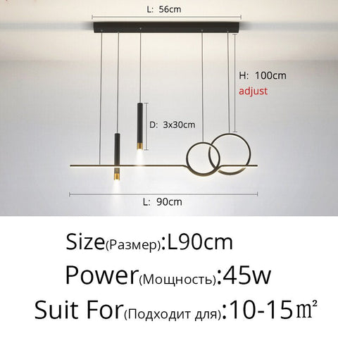 Image of Nordic Minimalist Decoration Led Chandelier