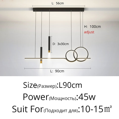 Image of Nordic Modern Minimalist Led Chandelier