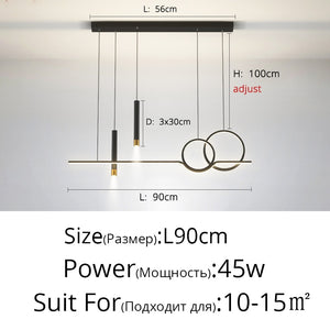 Nordic Modern Minimalist Led Chandelier