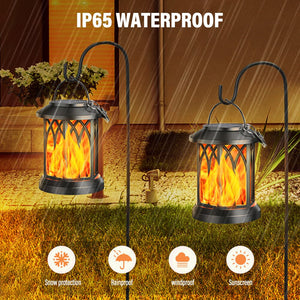 LED Solar Energy Flame Simulation Lamp with Clip Waterproof