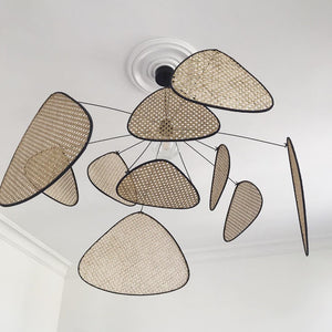 Modern Leaf Grid Rural Hand Made Art Chandelier