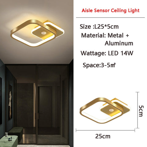 Image of Human PIR Motion Sensor LED Ceiling Lamp for Bedroom Corridor